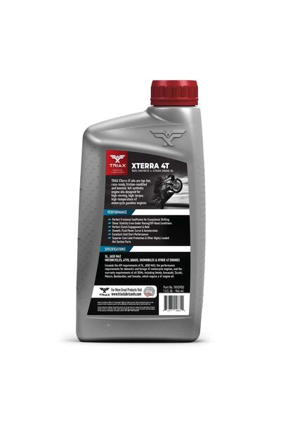Triax Ulei de motor XTerra 10W-40 full Sintetic 4T pentru Motociclete, ATV-uri, Quade-uri, Snowmobile-uri, 946ml