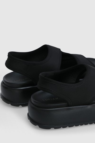 Lufian Trend Aurora New Women's Daily Sandals Full Black