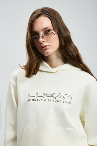Lufian Cassa Women's Knitted Sweatshirt Off-White