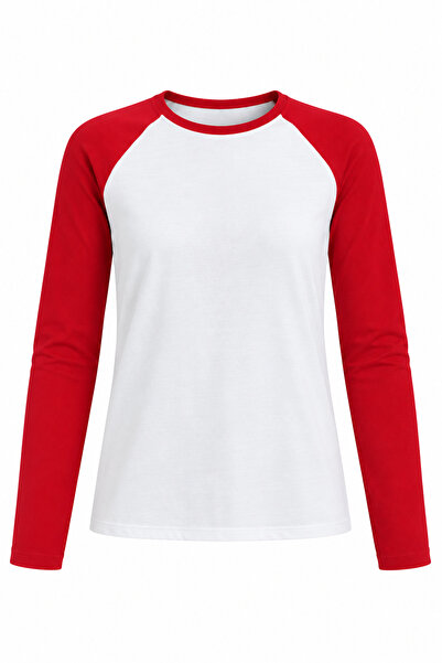 Laluvia Kırmızı Çift Renk Uzun Kollu T-shirt - 5209