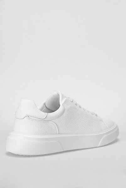 Lufian Tommy Erkek Deri Sneaker Ayakkabı Beyaz