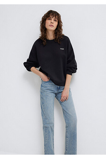 Mavi Logo Baskılı Siyah Sweatshirt 1S10490-900