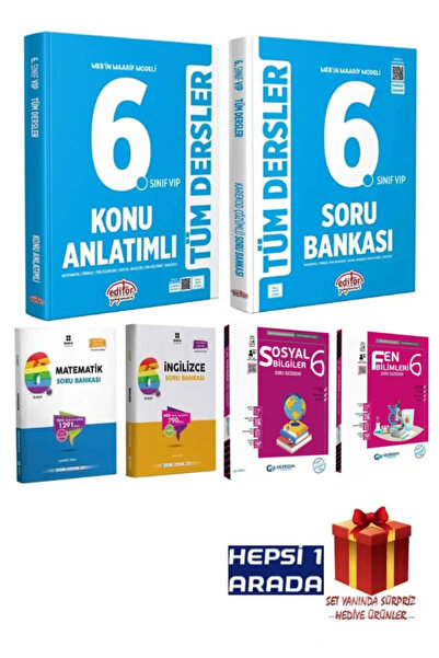 Editör Yayınevi Editör Yayınları 6. Sınıf Tüm Dersler Konu Anlatım+Soru Banka...