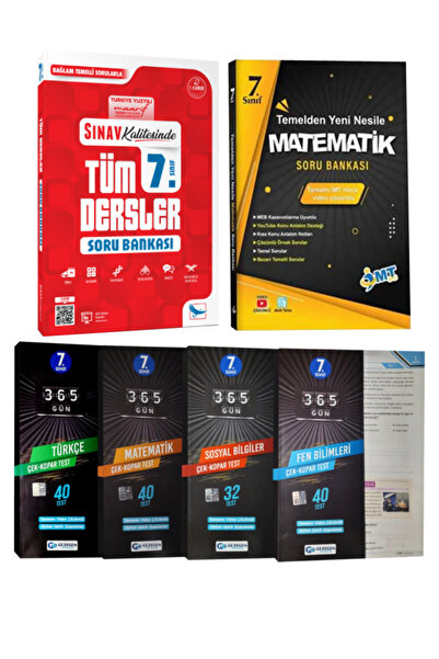 Sınav Yayınları 7. Sınıf Tüm Dersler Soru Bankası+İMT Hoca Matematik SB+Türkç...