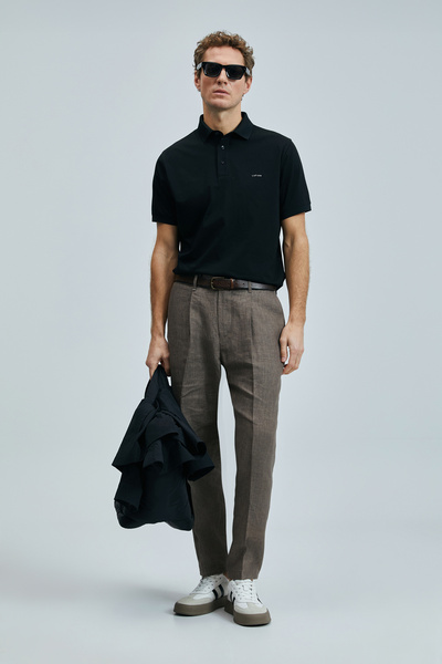 Lufian Luna Smart Men's Polo T-Shirt Black