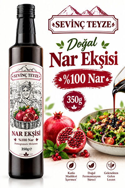 Organik Teyze Sevinç Teyze Nar Ekşisi %100 Nar Pomegranate Syrup 350g