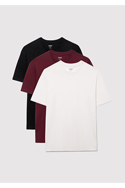 Mavi 3-Pack Loose Fit Men's Basic T-Shirt Loose Fit / Loose Comfortable Cut 0...