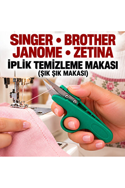 Swart SİNGER ZETİNA JANOME YÜKSEK KALİTE İPLİK TEMİZLEME MAKASI (ÇIT MAKAS-ŞI...
