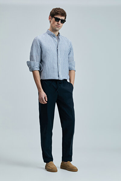Lufian Bert Smart Erkek Chino Pantolon Slim Fit Lacivert