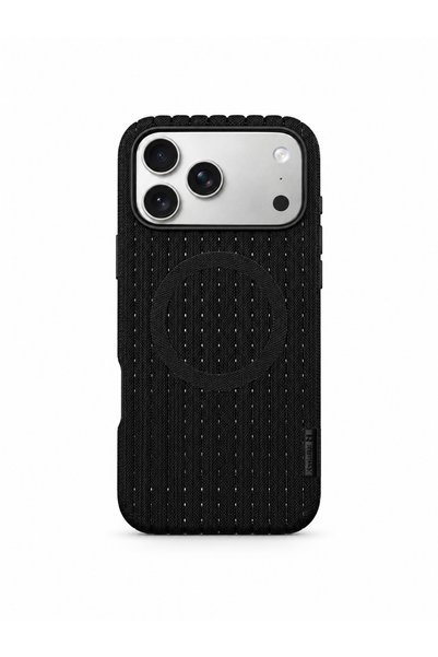 Remax SoftWeave Series iPhone 17 Pro Max Uyumlu Mıknatıslı Örgü Desen Nefes A...