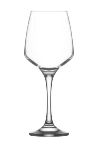 LAV Lal Cam Goblet 6'lı 400 ml Ayaklı (Şarap Kadehi, Kokteyl Bardağı)