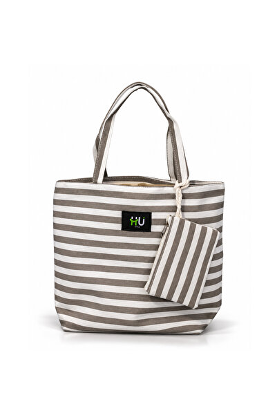 HU HAPPY USER Zebra Pattern Fashion Bag – Stylish Trendy Handbag with Durable Material for Daily Use, Travel & Casual Outings - Grey & White