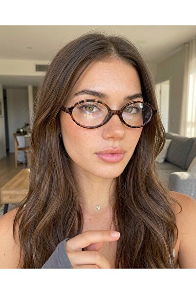 funeyes نظارات Miux Leopard Trend Model Ellipse Oval للحماية من الضوء الأزرق