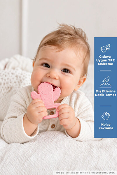 Babyjem Soft Cactus Teether Cactus Pink