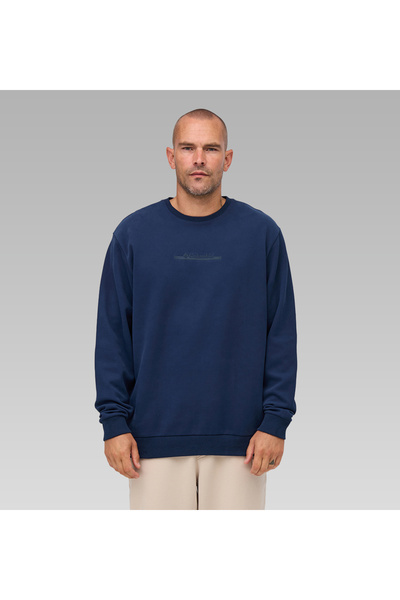 Columbia Bar Split Crew Erkek Mavi Outdoor Sweatshirt Cs0274-466