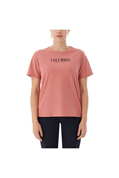Columbia تي شيرت نسائي قصير الأكمام من ماركة CSC كاجوال