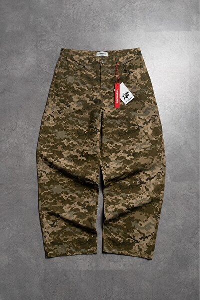 Crupt Studio Battle Mode Kamuflaj Super Baggy Erkek Pantolon