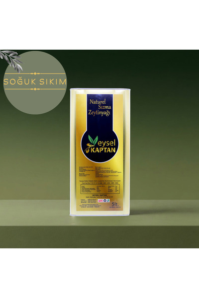 Veysel Kaptan Ayvalık Olgun Hasat Soğuk Sıkım Natürel Sızma Zeytinyağı 5lt
