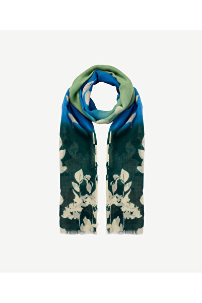 Yargıcı Floral Patterned and Color-Gradient Wool Shawl
