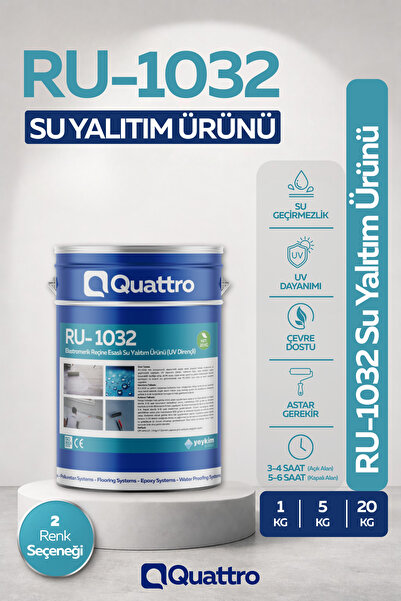 Yeykim Quattro Quattro RU-1032 Elastromerik Reçine Esaslı Su Yalıtım Ürünü