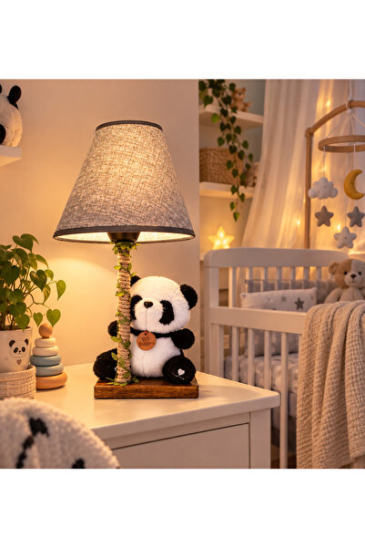 Tiny Design Accessories Tiny Design Sevimli Panda Peluş Abajur – Çocuk ve Beb...