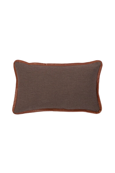 Yargıcı Leather Detailed Rectangular Pillow (30X50 cm)