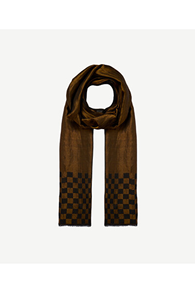 Yargıcı Square Patterned Wool Shawl