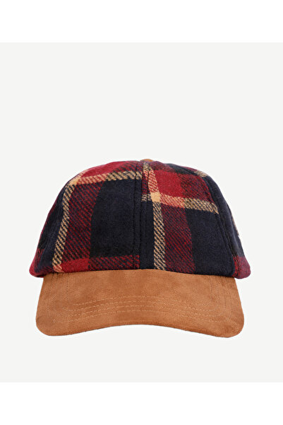 Yargıcı Plaid Suede Detailed Cap