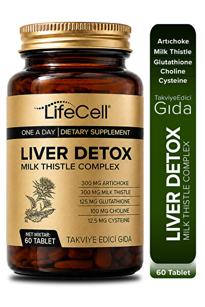 Liver Detox (Karaciğer Detoksu) Glutatyon, Devedikeni ve Enginar İçeren Takviye Edici Gıda