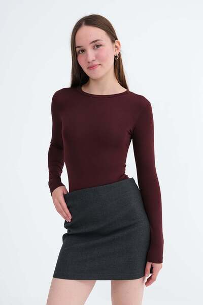 Addax Bisiklet Yaka Bodysuit Z2844
