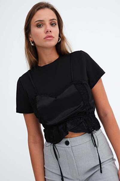 Addax Lace Double Layer Blouse P18628
