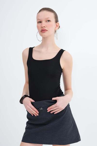 Addax Kalın Askılı Bodysuit Z1063
