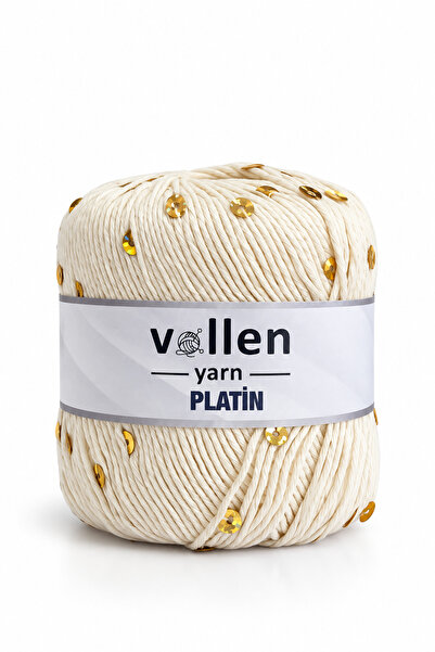 vollen yarn Platinum Sequin Knitting Yarn, Shiny Glitter Crochet and Needle C...