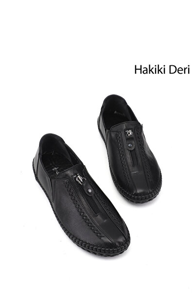 GÖNDERİ(R) Kadın Siyah Hakiki Deri Comfort Ayakkabı