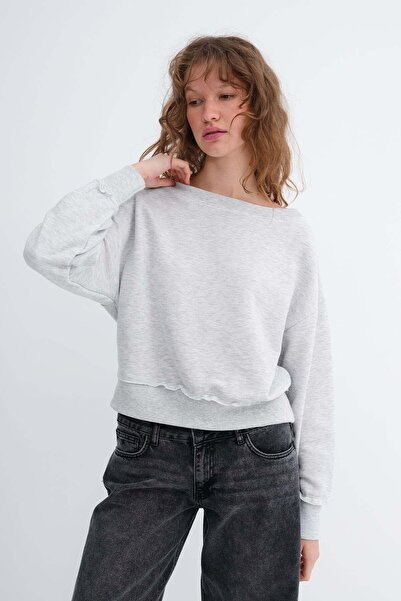 Addax Kayık Yaka Sweatshirt S10765