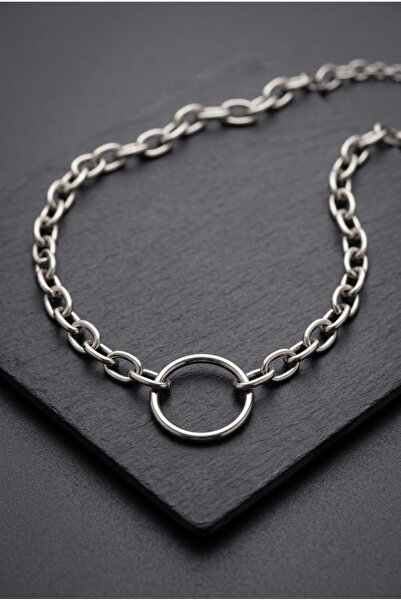 Köstebek Thick Chain Ring Necklace