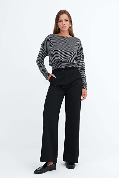 Addax Kemerli Wide Leg Pantolon PN02591