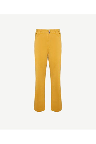 Yargıcı Kemer Detaylı Cropeed Fit Non-Denim Pantolon