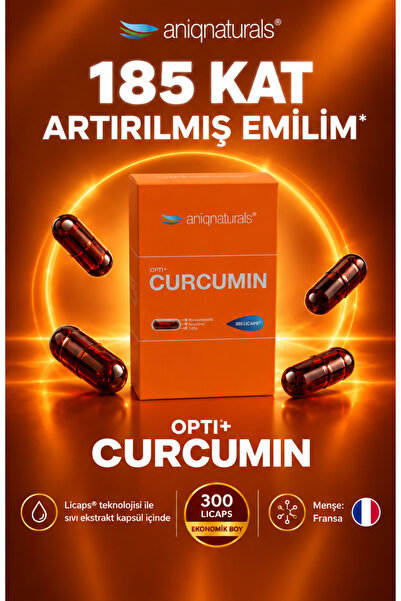 Aniqnaturals OPTI Curcumin 300 Licaps – Zerdeçal Kaynaklı Kurkumin İçeren Tak...