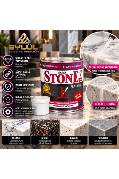 STONE FİX SCS STONEff Platinum Süper Güçlü Yapıştırıcı Seramik Porselen Quart...