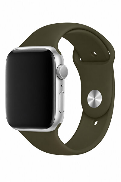 Alstrap Apple Watch 12-11-10(46mm)9 8 7(45mm)6 5 4 SE (44mm) Uyumlu Silikon K...