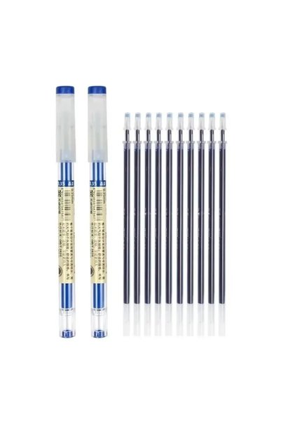 Choice13 2blue 10 عبوات إعادة تعبئة 54 قطعة/مجموعة قلم ياباني برأس دقيق 0.35 ...