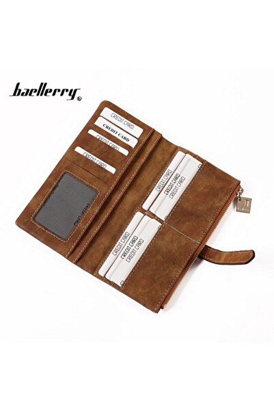 baellerry New Fashion Long Model Women's Italian Nubuck Leather Wallet
