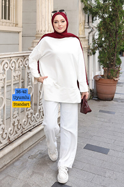 Mogi Butik Women's Crew Neck Sleeveless 2 Thread Combed Cotton Basic Tunic 32...
