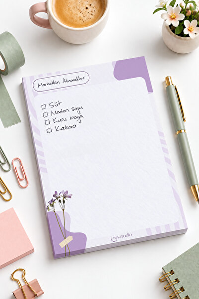 Çiçek Temalı A5-Notepad-Not Defteri-Bloknot