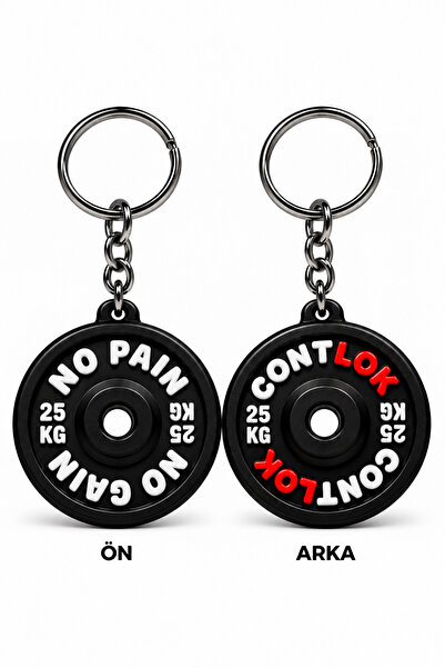25kg Ağırlık Plakası Anahtarlık - NO PAIN NO GAIN