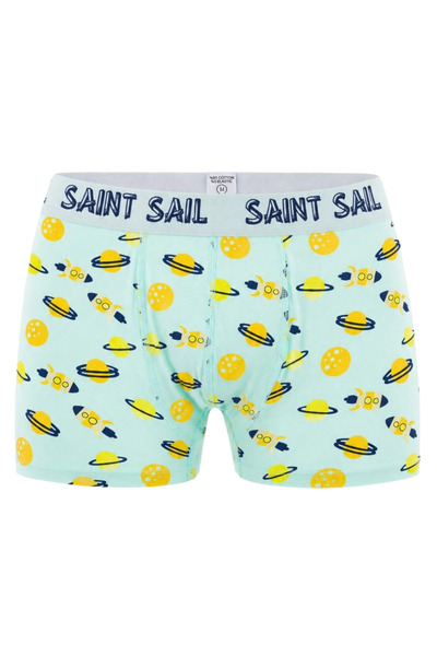 Saint Sail Mint Green Space Themed Flexible Men's Boxers