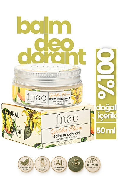 Kadın | Golden Bloom | 50 ml | %100 Doğal İçerikli Ter Kokusu Önleyici Krem Deodorant | Alüminyumsuz, Çinkosuz, Alkolsüz Doğal Kadın Deodorant