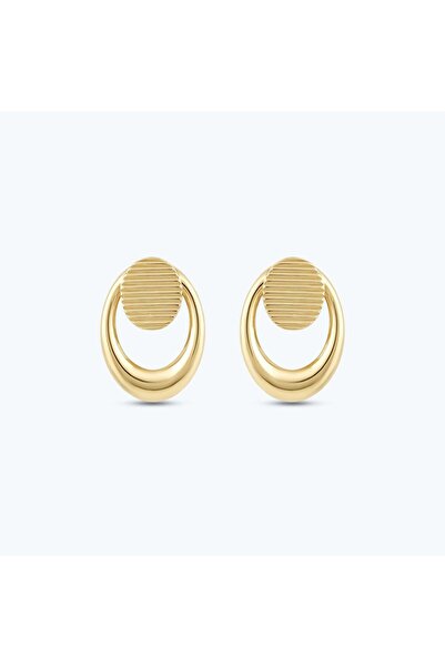 Altınbaş Altın Oval Küpe