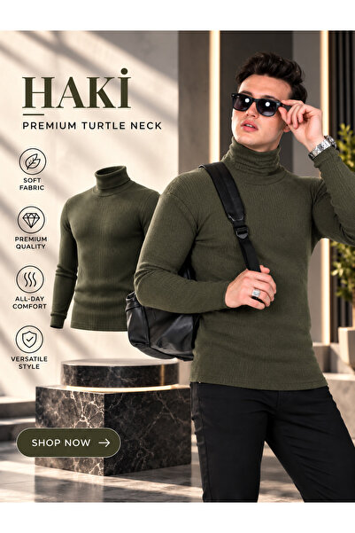 EMKA GİYİM Pulover unisex cu gât tricotat Emka